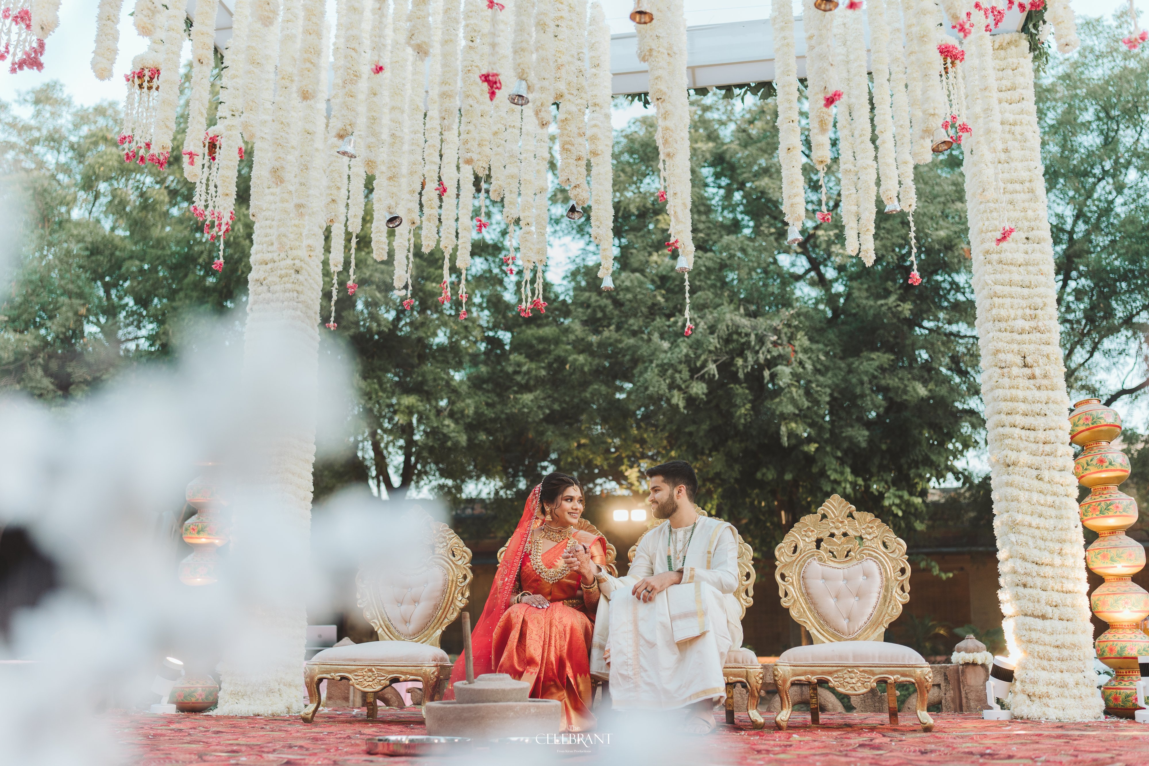 Anuroopa & Vishal Destination Wedding Wedding Mandap at Chanwa Fort, Jodhpur - custom styling by Saaj Weddings